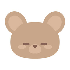 シンプルなブラウンベア無言☆PNG