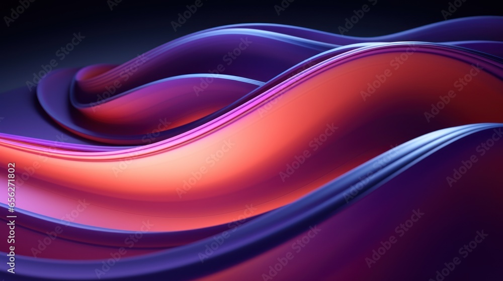 Poster 3d rendering of abstract wave background. 3d rendering, 3d illustration.