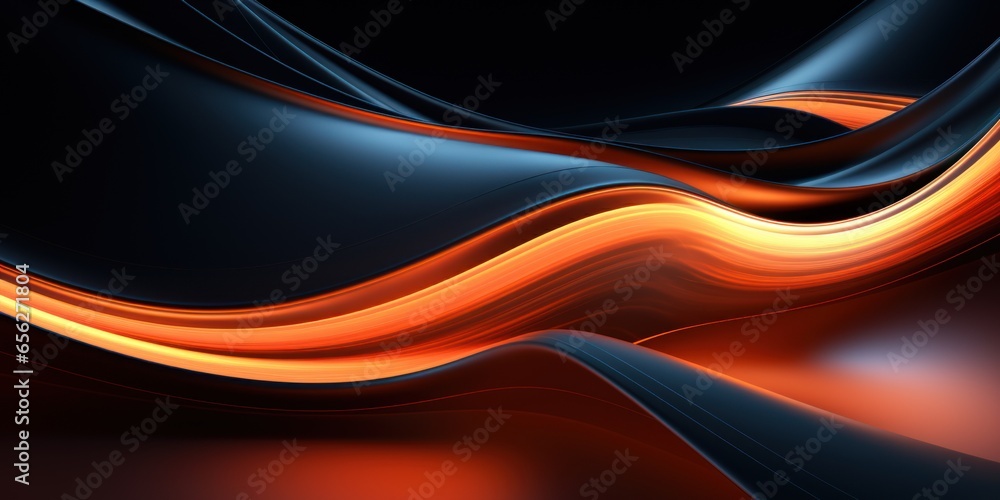 Poster 3d rendering of abstract wave background. 3d rendering, 3d illustration.