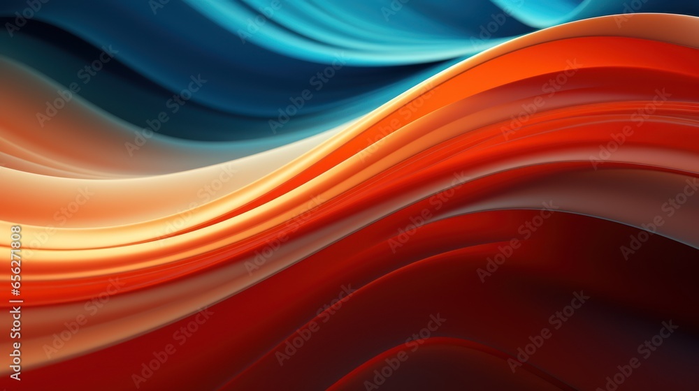 Poster 3d rendering of abstract wave background. 3d rendering, 3d illustration.