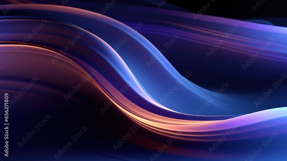 Poster 3d rendering of abstract wave background. 3d rendering, 3d illustration.