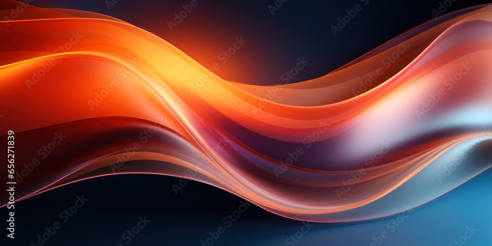 Poster 3d rendering of abstract wave background. 3d rendering, 3d illustration.