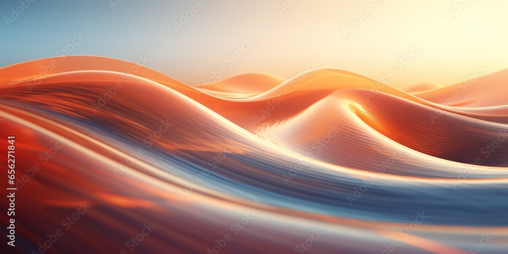 Poster 3d rendering of abstract wave background. 3d rendering, 3d illustration.