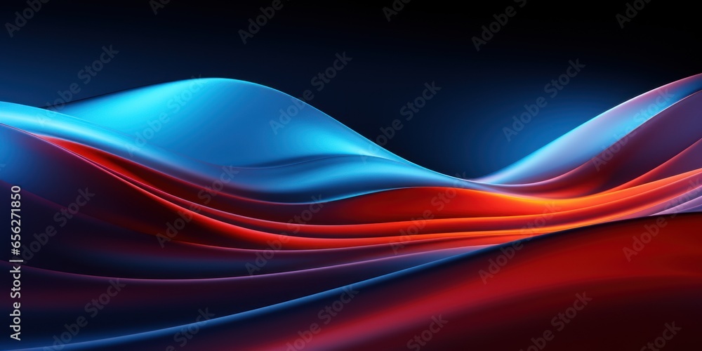 Poster 3d rendering of abstract wave background. 3d rendering, 3d illustration.