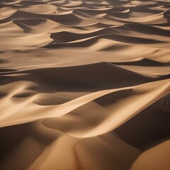 An aerial photograph of a vast desert landscape, showcasing intricate sand dunes and patterns2