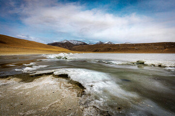 Frozen Stillness: Ladakh's Kyagar Tso Lake