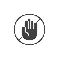 Do not touch vector icon