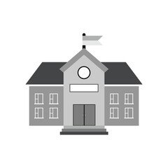 School building icon. Education learning and study theme. School building symbol for educational design. Isolated design. Vector illustration