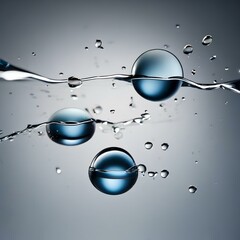 A high-speed photograph capturing the collision of two water droplets in mid-air1