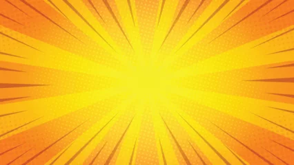 Tragetasche Orange and Yellow Gradient Comics Style Background Template. Comic book style background, Classic pop-art style, Cartoon anime background ( 16:9 aspect ratio ) © CIGeek