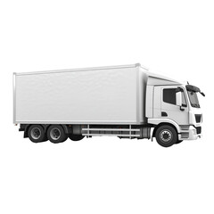 white delivery truck on transparent background PNG
