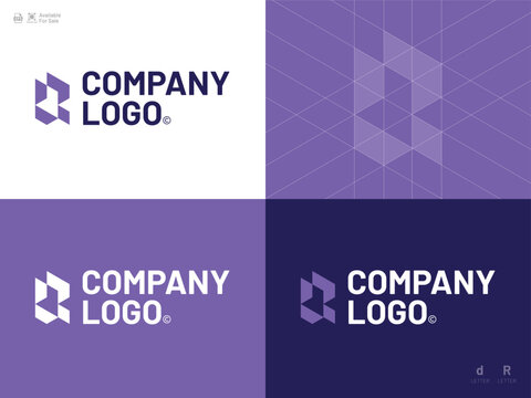 Alphabet letter icon logo D, R, DR, RD