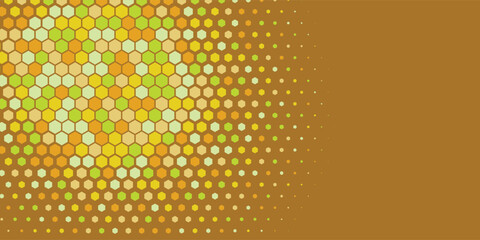 Geometric abstract Hexagon Two Color Background