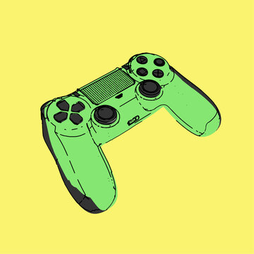 stick console retro vintage vector