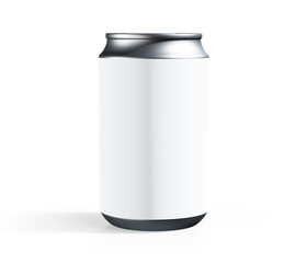 Aluminum can 3d render, ideal for beer, lager, alcohol, soft dri