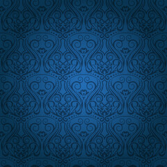 オーナメントパターン　テキスタイル　シームレス