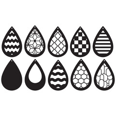 Teardrop Earring Templates
