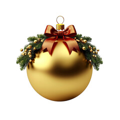 Christmas tree decoration ball, Shimmering Christmas Ornaments: Elegance and Sparkle in a White Background. Celebrate, Christmas.