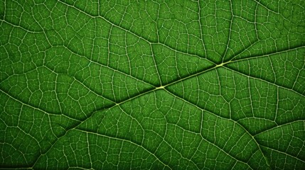 Obraz premium Green leaf texture macro background.