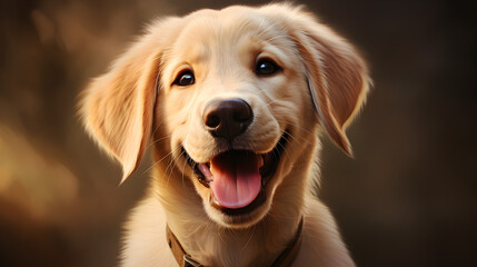 Portrait of a Happy Labrador Retriever Puppy