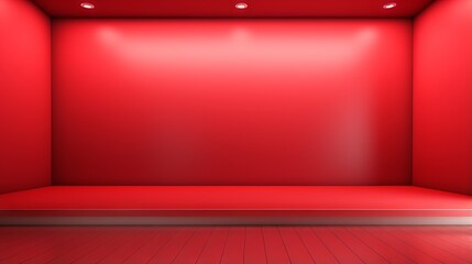 Abstract red wall background with texture and gradient