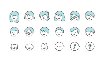 人物イラスト　アイコンセット