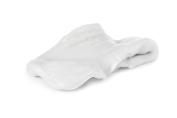 One used chewing gum on white background