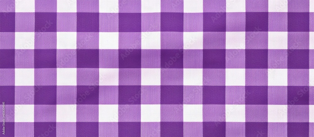 Poster checkered gingham fabric with modified crossed lines forming a seamless picnic pattern