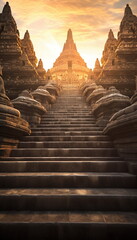inside the Angkor Wat palace - obrazy, fototapety, plakaty