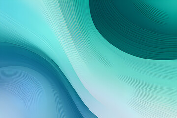 Modern Soft Curvy Waves Background Illustration With Cadet Blue, Pastel Blue and Teal Green Color.