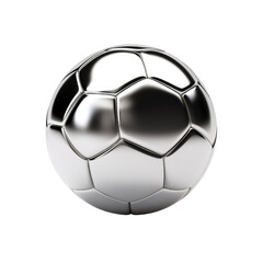 Silver soccer football  