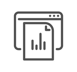 Graph related icon outline and linear vector.