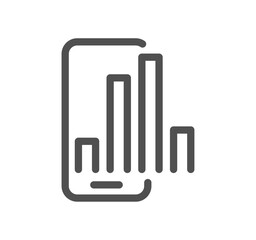 Graph related icon outline and linear vector.