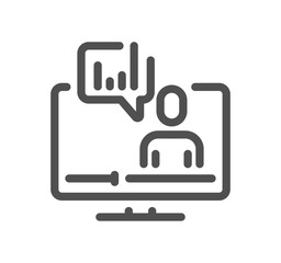 Graph related icon outline and linear vector.