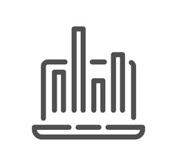 Graph related icon outline and linear vector.