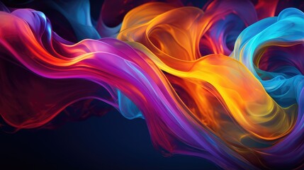 vibrant abstract artwork depicts water in a stunning visual composition on black background. perfect for creative projects