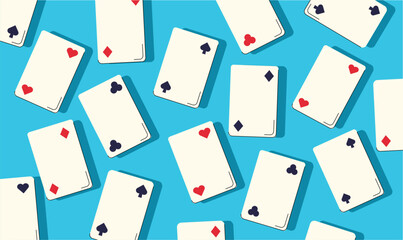 casino playing cards background. vector illustration