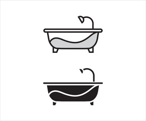 Bathtub icon trendy design template an simple 
