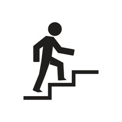 Upstairs icon isolated sign symbol vector illustration.
