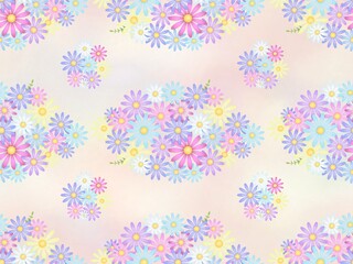 花のシームレスパターンB-3