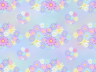花のシームレスパターンB-5