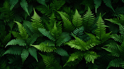 Fototapeta na wymiar Fern leaves, close-up of a natural beauty with lush green foliage