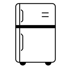 2 door refrigerator outline icon style