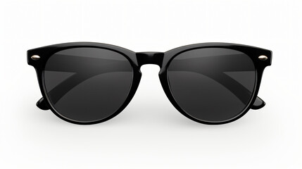 Black classic sunglasses isolated on white background
