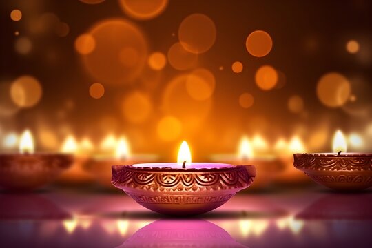 Happy Diwali, Festival of lights image ,Beautiful greeting image of shubh deepawali. generative ai