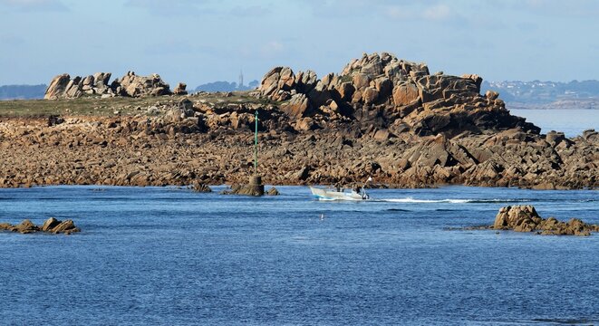 La pointe de Primel et du Diben en baie de Morlaix, Plougasnou, Bretagne