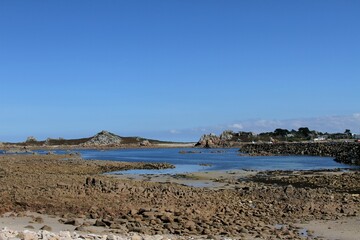 les rochers de la pointe de Primel à Plougasnou dans la baie de Morlaix,Bretagne