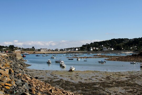La pointe de Primel et du Diben en baie de Morlaix, Plougasnou, Bretagne