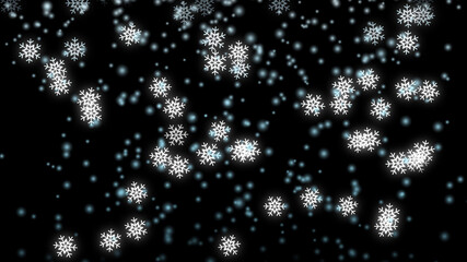 Naklejka premium Christmas snowflake graphic, heavy snowing weather snowfall background graphic element for holiday xmas.