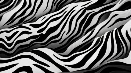 abstract vector seamless pattern with bold curved lines and swirls. black and white wallpaper